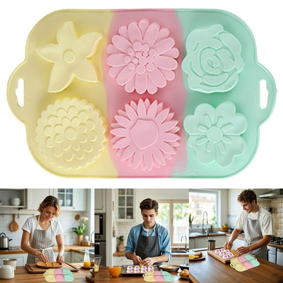 fsxdhpcsgfc Silicone Mooncake In Different Flower And Shapes DIY Aromatherapy Various Colorful A 3 Baking Chocolate