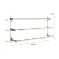 thumbnail image 3 of THREE Stagger Layers Towel Rack SUS304 Stainless Steel Hand Polishing Mirror Polished Finished Bathroom Accessories Set Three Towel Bars 23.62 Inch Bars KJWY004-60CM, 3 of 9