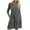 Gray, variant on Dresses for Women Women's Fashion Solid Color Round Neck Long Sleeve Round Neck Dress Long Skirt Family Gifts Black, S