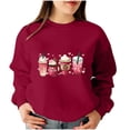 thumbnail image 2 of Meichang Chandails en Molleton Col Rond Femmes Saint-Valentin Couples Chandail en Molleton Femmes Imprimé Cœur Mignon Chandails en Molleton Pull Vacances Manches Longues Coupe Ample Cadeaux Vacances Chandails en Molleton, 2 of 4