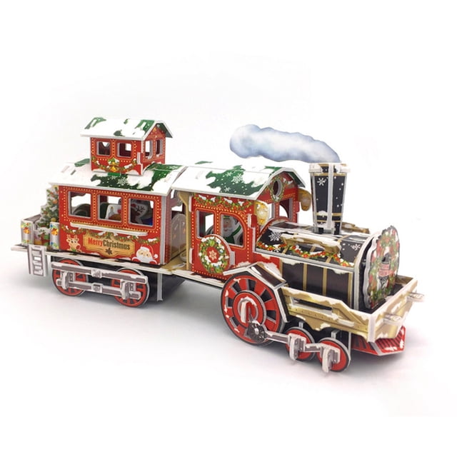 Rompecabezas De Tren Navideño En 3D, Regalo Perfecto De Cumpleaños Y Navidad, Juego Familiar Interactivo De Primera
