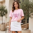 thumbnail image 6 of Women's Breast Cancer Awareness Halloween Cute Printed T-Shirt In October We Wear Pink Shirts for Women, 6 of 7
