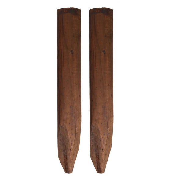 DEMACRIO 2Pcs Wood Fence Posts for Garden Edging and Flower Bed Borders in Courtyards and Balconies