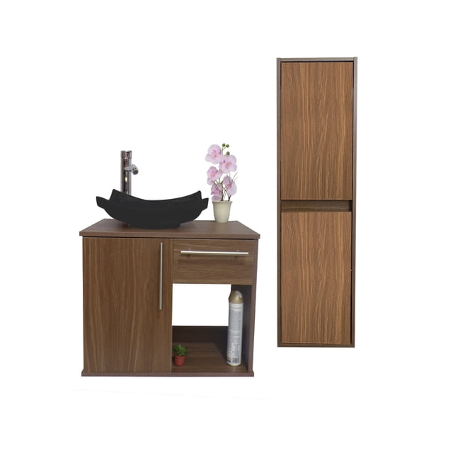Combo De Gabinete Para Baño Lavamanos Y Monomando + Gabinete Organizador Jacquemart