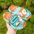 thumbnail image 4 of Generic Shoes for Kids Children Boys Girls Summer Non Slip Bathroom Slippers Quick Drying Shower Cute Cartoon Dinosaur Non-Slip Comfy Slippers Indoor Outdoor(9-9.5 Years,Green), 4 of 4