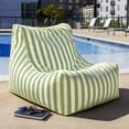thumbnail image 3 of Jaxx Ponce Fauteuil Poire d'Extérieur pour Patio, Rayures Lime, 3 of 4