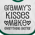 thumbnail image 4 of Inktastic Grammy Kisses for Granddaughter Girls Baby Bib, 4 of 4