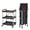 Black, variant on 3-Tier Folding Collapsible Service Cart with Wheels,240lb Utility Foldable Service Cart,Portable Garage Tool Cart for Warehouse Office Home