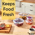 thumbnail image 6 of Superio Plastic Food Storage Containers with Lids, Airtight Meal Prep Containers, Square, 4-Pack, 6 of 9