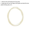 thumbnail image 3 of Uxcell Plastic Binding Purfling Strip 64.96 x 0.06 x 0.02 inch for Acoustic Classical Guitar Light Yellow, 3 of 5