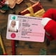 thumbnail image 3 of Licencia de conducir HF Papá Noel Tarjetas de regalo pequeñas de Navidad, 3 of 3