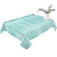 thumbnail image 2 of Turquoise Table Cloth Waterproof Tablecloths, Modern Abstract Art Ombre Striped Tablecloth Dining Table Cover for Kitchen Party Tabletop Outdoor, Rectangle Tablecloth 60x84 Inch, 2 of 9