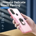 thumbnail image 2 of Xhy Moto G Power 2022 Case Military Grade Shockproof Cover Ring Holder Kickstand Support Magnetic Car Mount Dual Layer Protective Phone Case (Pink), 2 of 8