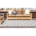 thumbnail image 4 of Unique Loom Trellis Collection Lattice Border Transitional Indoor and Outdoor Flatweave Area Rug, 2' 2" x 3', Gray/Dark Gray, 4 of 5