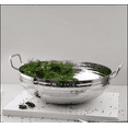 thumbnail image 3 of LEROYAL Stainless Steel Hammered cook Kadai Kadhai  2 Liter Capacity & 8.3 cm Diameter Cooking Wok for Kitchen Cookware Home, 3 of 9