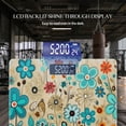 thumbnail image 3 of High Precision Body Weight Scale Smart Bathroom Scales with Large LCD Display(400lbs),Decorative for Bedroom-Colorful Flowers On Beige Background, 3 of 4