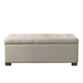 thumbnail image 1 of Kinfine K7378-F1424 Button Tufted Storage Bench, Light Gray, 46" x 18" x 18", 1 of 5