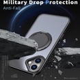 thumbnail image 4 of KOMI Étui Anneau Magnétique pour iPhone 16 Plus, Compatible avec MagSafe avec Support Anneau à 360°, Étui de Protection Antichoc pour iPhone 16 Plus Noir, 4 of 4