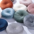 thumbnail image 3 of Pakyozj Round Pillow Cushion for Couch Velvet Decorative Small Throw Pillow Solid Color for Living Room Bed Floor 13.7”, 3 of 7