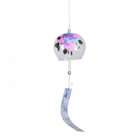 

Japanese Wind Chimes Romantic Flower Small Wind Bells Handmade Glass Japanese Style Pendant for Birthday Gift Home Decors