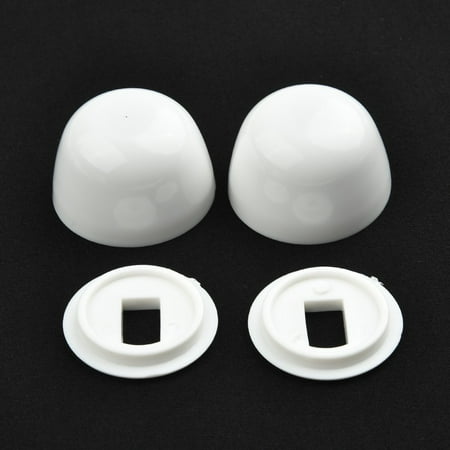 

2 Pair of Plastic Stinkpot Bolt Cover Toilet Anchor Screw Cap for Home