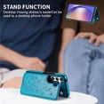 thumbnail image 5 of Compatible with Samsung Galaxy A14 5G Case Wallet with Card Slot Butterfly Embossing Flip Leather Magnetic Clasp Protective Phone Case for Samsung Galaxy A14 Case Wallet(Blue-6.6 inch), 5 of 14