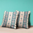thumbnail image 3 of Hamsa Hand Paisley Duo Indoor/Outdoor Pillow in Orange Blue 20x20, 3 of 4