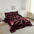 thumbnail image 4 of Erosebridal Gamepad Print Bedding Sets Queen with Comforter for Teen, Gamer Comforters & Duvets, Black Pink, 3-Piece, 4 of 7