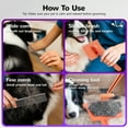thumbnail image 6 of Fido Fave 3-in-1 Slicker Brush, Extra Long Pin Pet Detangler Brush & Dematting Deshedding Comb for Long-Haired and Thick Coats Dogs and Cats, 6 of 9