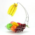 thumbnail image 3 of Colgador de plátanos cromado 2 en 1, soporte para frutero, cesta, gancho para cocina, 3 of 8