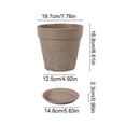 thumbnail image 3 of Large Faux Ceramic Embossed Planter with Sturdy Plastic Construction and Removable Tray, Modern Plant Pot for Flowers, Greenery, and Home Garden Decoration., 3 of 6