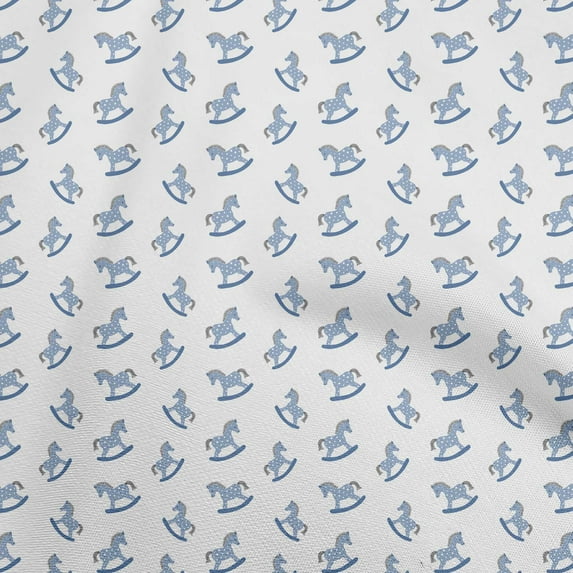 oneOone Silk Tabby Light Blue Fabric Kids Toy House Quilting Supplies Print Sewing Fabric By The Yard 42 Inch Wide