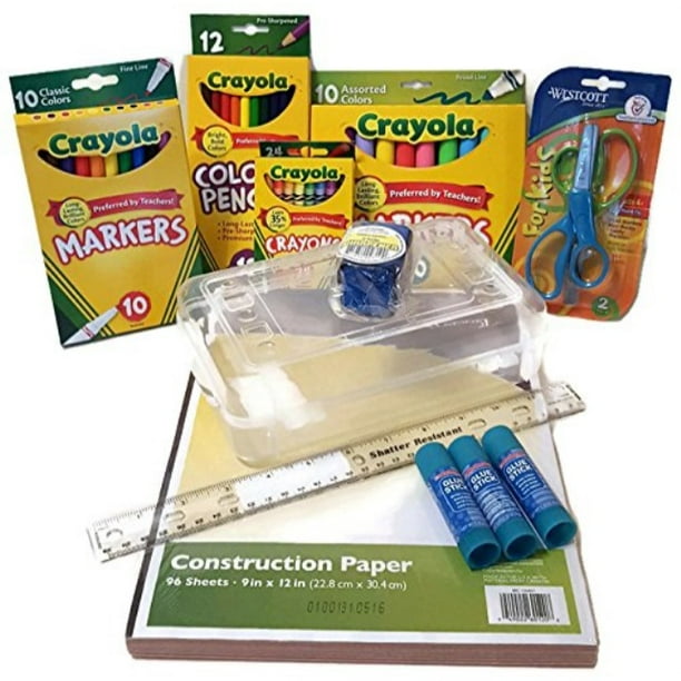 back to school art supply pack for kindergarden 3rd graders (k 3