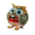 thumbnail image 4 of Diamonds Encrusted Owl Shaped Alloy Jewelry Box With Secure Storage Compartment for Earrings Necklaces, 4 of 8