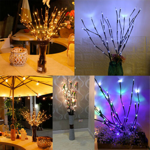 20 LED Willow Tree Branch Light Fairy String Lamp Home Party Romantic Decor