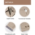 thumbnail image 5 of QQZ Relaxed Cropped Double Breasted Trench Jacket Women, Lightweight Cardigans For Women Trendy, Fall Travel Business Casual Commute Street Daily Outfits, 5 of 9