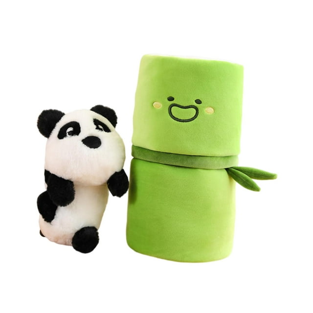 Tubo de bambú perfke juguete de peluche Panda almohada de felpa