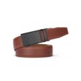 thumbnail image 3 of Mio Marino Men's Linxx Designer Ratchet Leather Belt Brown Size Large, 3 of 5