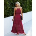 thumbnail image 4 of Vestido PRETTYGARDEN XL Maxi Rojo Vino con Tirantes Finos, 4 of 4