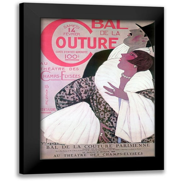 Vintage Apple Collection 11x14 Black Modern Framed Museum Art Print Titled - Bal Couture