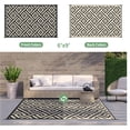 thumbnail image 4 of Outdoor Rug x Reversible Mats Outdoor Area Rug Plastic Straw Rug Geometric Rv Mat for Patio Camping Rv Picnic Backyard Deck Balcony Porch Beach Trailer ( ), 4 of 7