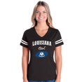 thumbnail image 1 of Womens Louisiana Girl Football V-Neck T-Shirt, 1 of 5