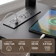 thumbnail image 5 of CONCETTA 3-Tier End Table Set of 2 with Charging Station, Slim Side Table with USB Ports & Outlets, Modern Nightstand for Small Spaces, Living Room, Bedroom, Black, 5 of 9