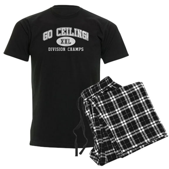 CafePress - Go Ceiling XXL Division Champs Men's Dark Pajamas - Men's Dark Loose Fit Cotton Pajama Set