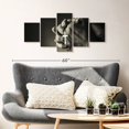 thumbnail image 2 of Elephant Stock Christian Prayer Wall Art - Horizontal Multi Panel Canvas - Living Room Wall Decor - Religion And Spirituality Multi Panel - Gray And Black Decor - 42" x 19", 2 of 4