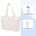 thumbnail image 3 of Bolso De Mano De Tela Oxford Para Mujer, Bolso De Hombro Impermeable Para Computadora Portátil Con Bolsillo Lateral, Compartimento Acolchado Suave De Gran Capacidad Para, 3 of 7