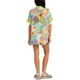 thumbnail image 2 of AMINA GLAM womens  2pc Linen-Blend Shirt & Short, 6, 2 of 3