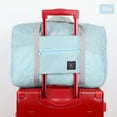 thumbnail image 2 of Solid Color Waterproof Foldable Travel Bags Portable Luggage Bag (Blue), 2 of 9