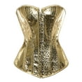 thumbnail image 2 of Elainilye Fashion Corset Tops for Women Court Gothic Corset with Breasted Outer Wear Corset Bustier Sexy Tight Fitting Bodysuit,Gold, 2 of 5