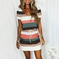 thumbnail image 2 of CHUANK Robes pour Femmes Décontractées Été Plage Printemps à Rayures Imprimé Mignon Soleil Sans Manches Vêtements de Vacances Robe Formelle pour Femme Vestido de Mujer, 2 of 7